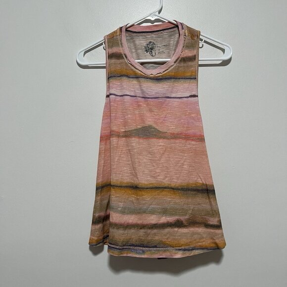 Pilcro Anthropologie NWT Sunset Dyed Motif Twist Back Tank Top Small Petite‎ - Picture 3 of 8